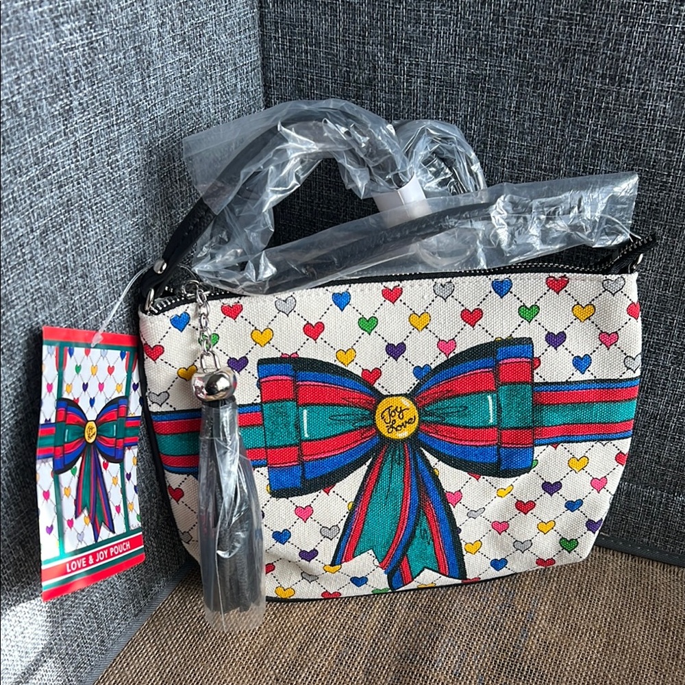 BRIGHTON LOVE & JOY canvas Hearts Crossbody Bag (NWT) ♥️ - Picture 3 of 14